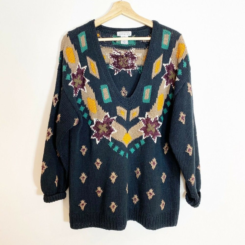Vintage Sweater‎ Compagnie Intl Express sz large